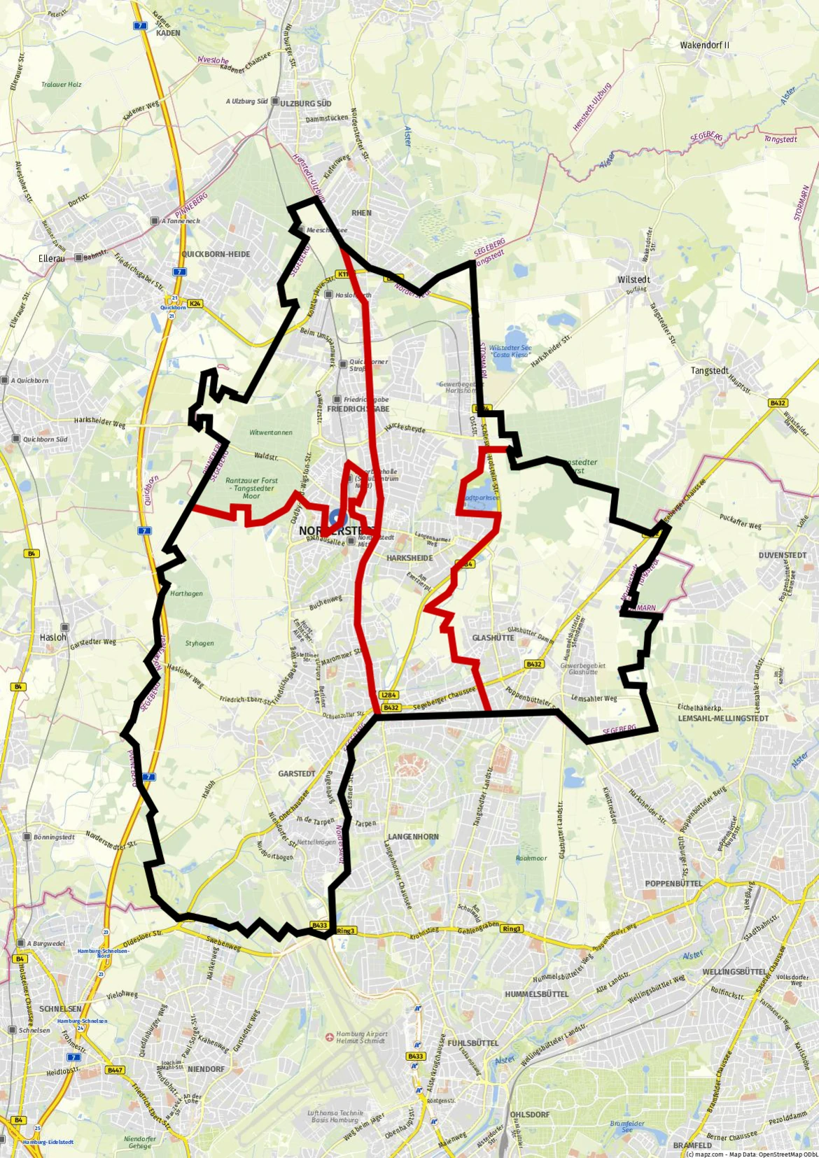 Stadtteilkarte Norderstedt